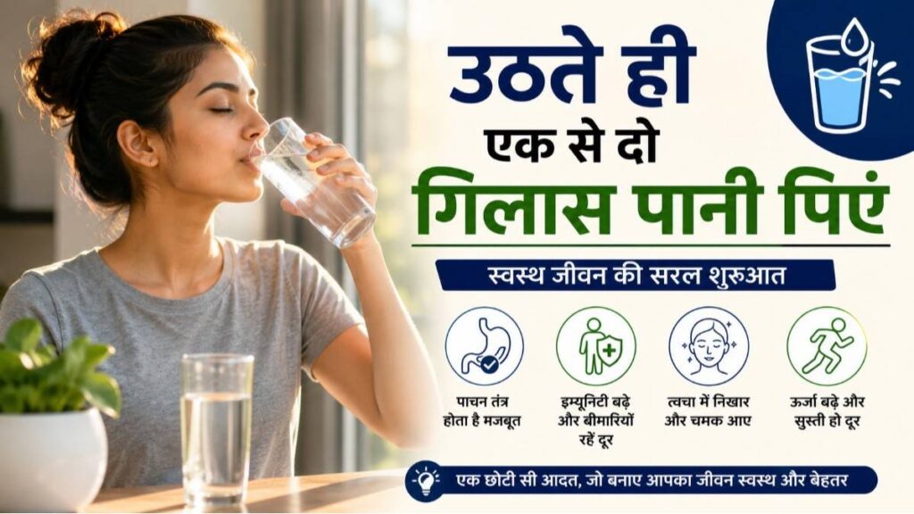 उठते ही एक से दो गिलास पानी पिएं
