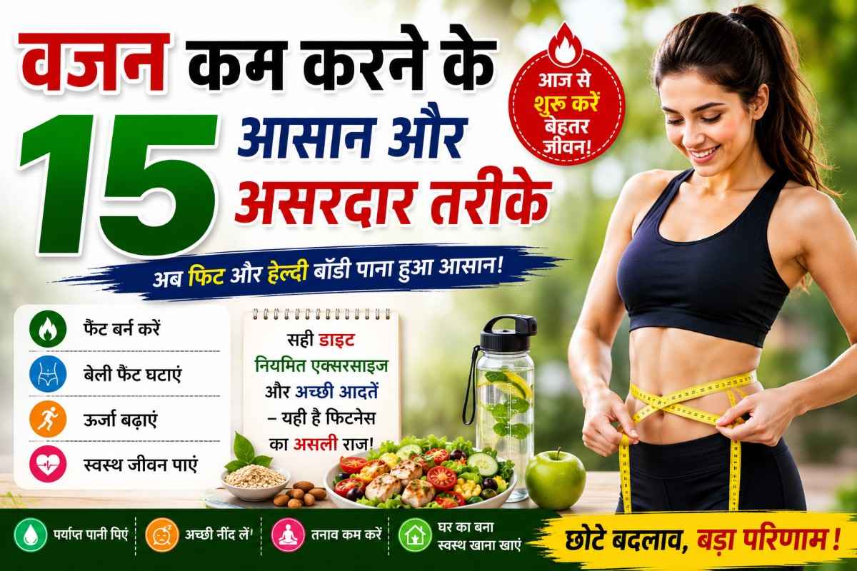 Vajan Kam Karne Ke Tips (वजन कम करने के 15 आसान और असरदार तरीके)